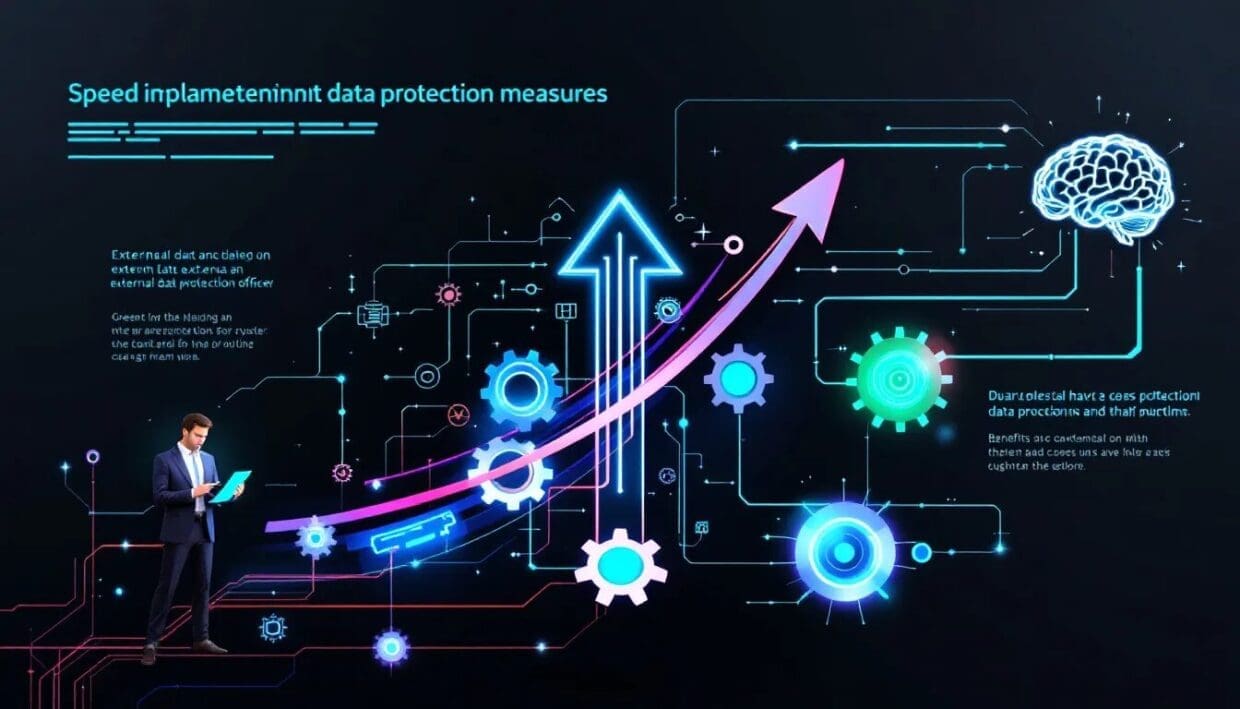 Ein Diagramm, das die Geschwindigkeit der Umsetzung von Datenschutzmaßnahmen zeigt.